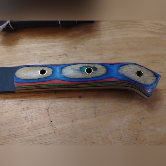 New carbon steel D2 men's hunting knife with sheath - Picture 3 of 8